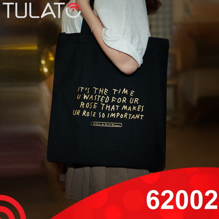 Túi tote canvas đen