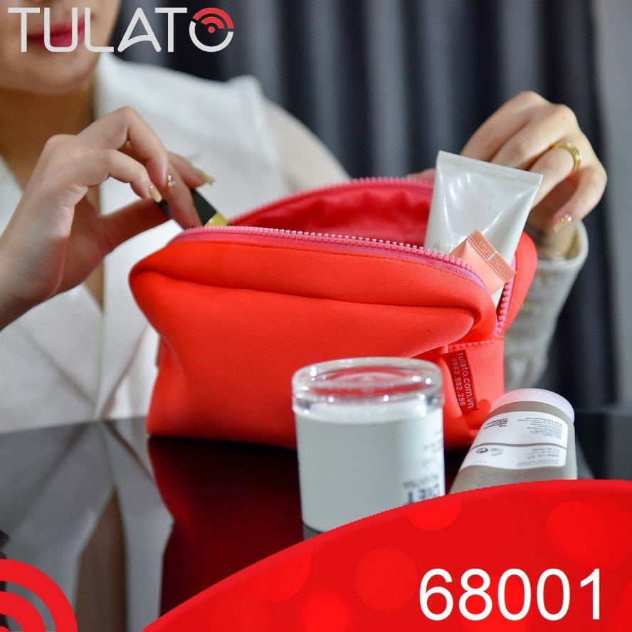 Túi mỹ phẩm - màu hồng